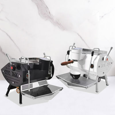 6.0L Double Boiler Latte Coffee Maker con 3 ciotole in polvere e maniglia in legno massello da 58 mm