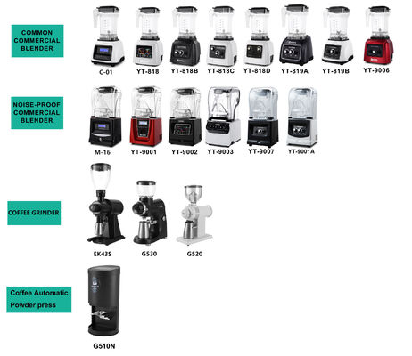 Mixer commerciale ad alta potenza da 1800W con motore a velocità costante e 2L PC Jar di Gepu
