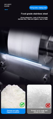 Produzione rapida elettrica Bingsu Barbiere ghiaccio neve macchina con controllo completamente automatico