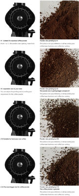 Macchine elettriche per macinare i chicchi di caffè con ciclo di pulizia e alluminio resistente alla ruggine