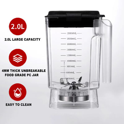 Blender per frullati commerciali 65DB Low Noise Ice Crushing Kitchen Blender per frullati